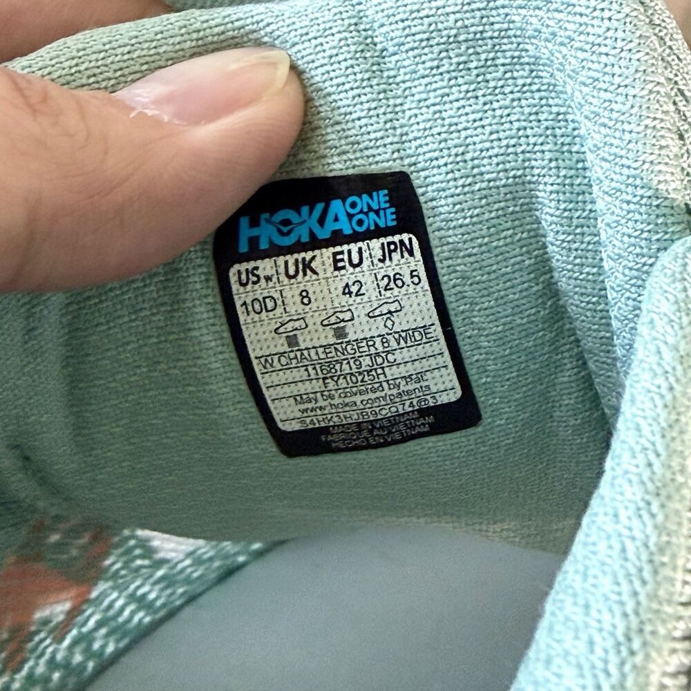 Hoka One One Challenger 8 Jade Cosmic Green Trail Running Shoes Women's 10D Wide - Picture 12 of 12
